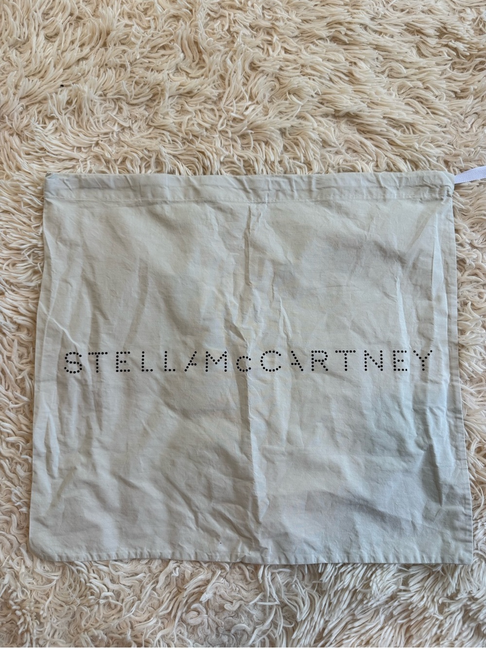 Stella McCartney Designer Dust Bag Ivory Drawstring Storage Pouch 17x16